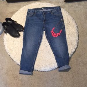 Old navy size 14 rockstar super skinny ankle jeans